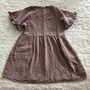 Madewell ruffle sleeve babydoll dress